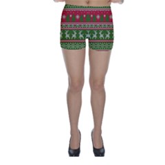 Christmas Knitting Pattern Skinny Shorts by Vaneshart