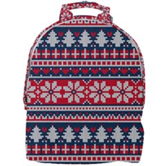 Beautiful Knitted Christmas Pattern Mini Full Print Backpack by Vaneshart