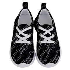 Black And White Ethnic Geometric Pattern Running Shoes by dflcprintsclothing