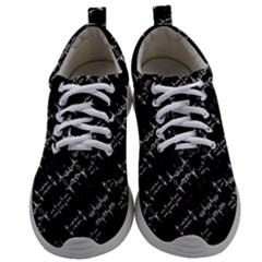 Black And White Ethnic Geometric Pattern Mens Athletic Shoes by dflcprintsclothing