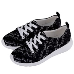 Black And White Ethnic Geometric Pattern Women s Lightweight Sports Shoes by dflcprintsclothing