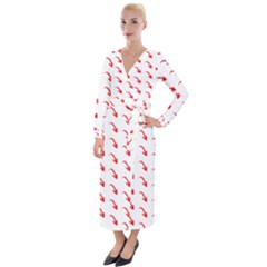 Create Your Own Custom Online Full Print Blank Template Velvet Maxi Wrap Dress by startdesign