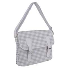 Aesthetic Black And White Grid Paper Imitation Buckle Messenger Bag by genx