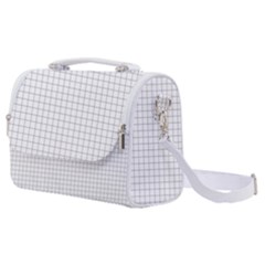 Aesthetic Black And White Grid Paper Imitation Satchel Shoulder Bag by genx