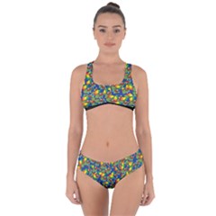 Clown World Pepe The Frog Honkhonk Meme Kekistan Funny Pattern Blue  Criss Cross Bikini Set by snek