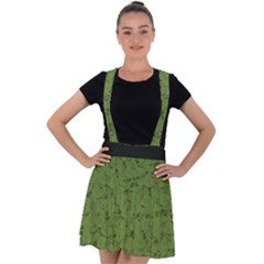 Groyper Pepe The Frog Original Meme Funny Kekistan Green Pattern Velvet Suspender Skater Skirt by snek