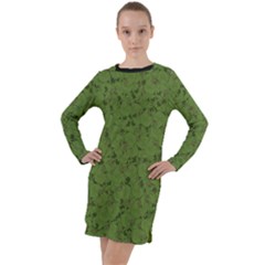 Groyper Pepe The Frog Original Meme Funny Kekistan Green Pattern Long Sleeve Hoodie Dress by snek