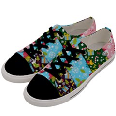 Flat Design Christmas Pattern Collection Men s Low Top Canvas Sneakers by Vaneshart