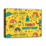 Colorful Funny Christmas Pattern Cool Ho Ho Ho Lol Deluxe Canvas 16  x 12  (Stretched) 