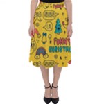 Colorful Funny Christmas Pattern Cool Ho Ho Ho Lol Classic Midi Skirt