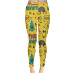 Colorful Funny Christmas Pattern Cool Ho Ho Ho Lol Inside Out Leggings