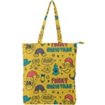 Colorful Funny Christmas Pattern Cool Ho Ho Ho Lol Double Zip Up Tote Bag