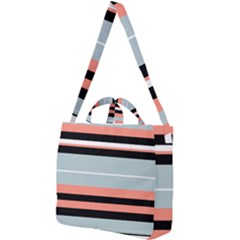 Bandes Orange/bleu/noir Square Shoulder Tote Bag by kcreatif