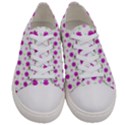 Background Flowers Multicolor Purple Women s Low Top Canvas Sneakers View1