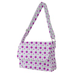 Background Flowers Multicolor Purple Full Print Messenger Bag (m)