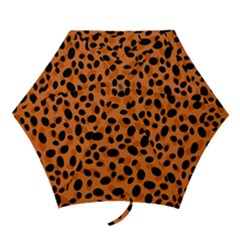 Orange Cheetah Animal Print Mini Folding Umbrellas by mccallacoulture