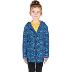 Abstract-q-8 Kids  Double Breasted Button Coat