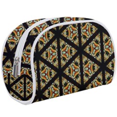 Pattern Stained Glass Triangles Makeup Case (large)