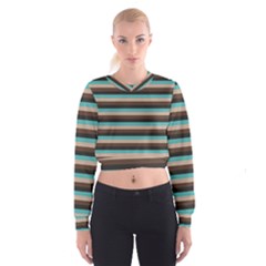 Stripey 1 Cropped Sweatshirt by anthromahe