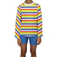 Stripey 2 Kids  Long Sleeve Swimwear by anthromahe