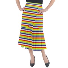 Stripey 2 Midi Mermaid Skirt by anthromahe