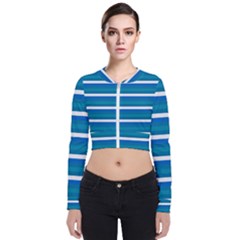 Stripey 3 Long Sleeve Zip Up Bomber Jacket by anthromahe