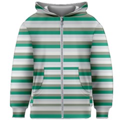 Stripey 4 Kids  Zipper Hoodie Without Drawstring by anthromahe