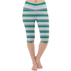 Stripey 4 Lightweight Velour Cropped Yoga Leggings by anthromahe