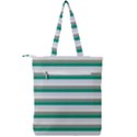Stripey 4 Double Zip Up Tote Bag View2