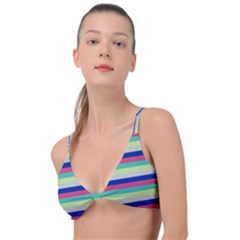 Stripey 6 Knot Up Bikini Top by anthromahe