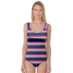 Stripey 9 Princess Tank Leotard  by anthromahe