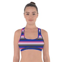 Stripey 9 Cross Back Sports Bra by anthromahe