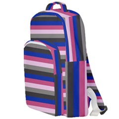Stripey 9 Double Compartment Backpack
