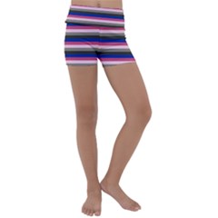 Stripey 9 Kids  Lightweight Velour Yoga Shorts