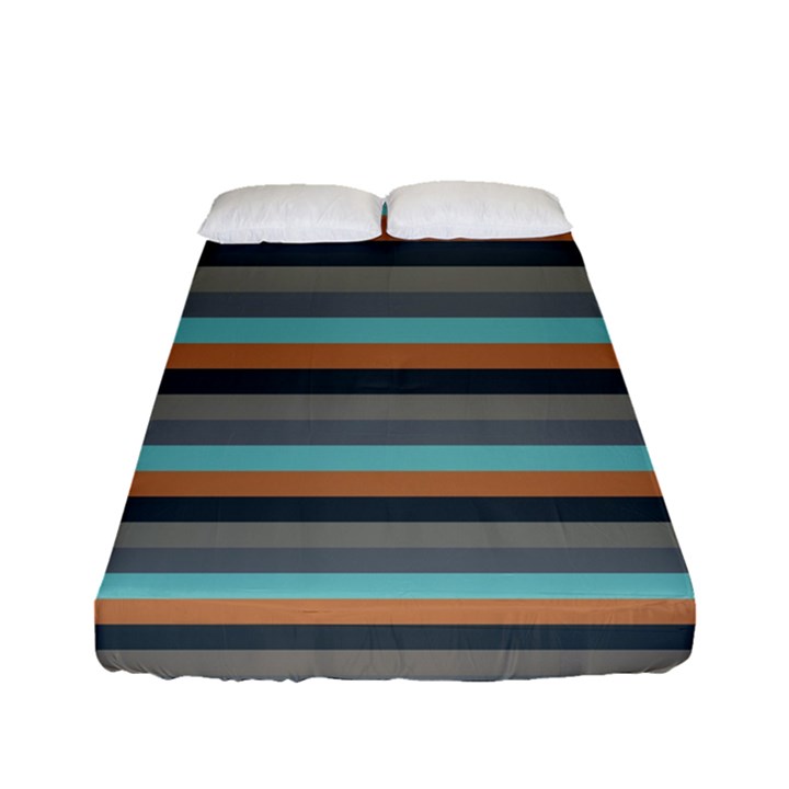 Stripey 10 Fitted Sheet (Full/ Double Size)