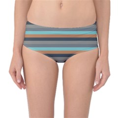 Stripey 10 Mid-waist Bikini Bottoms