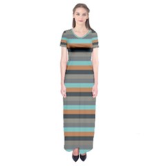 Stripey 10 Short Sleeve Maxi Dress by anthromahe