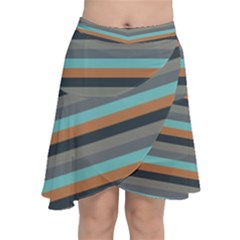 Stripey 10 Chiffon Wrap Front Skirt