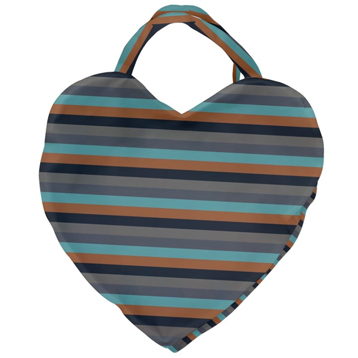 Stripey 10 Giant Heart Shaped Tote