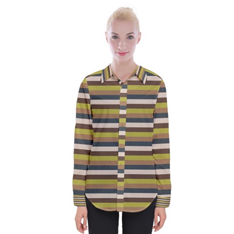 Stripey 12 Womens Long Sleeve Shirt by anthromahe