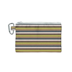 Stripey 12 Canvas Cosmetic Bag (small) by anthromahe