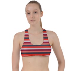 Stripey 13 Criss Cross Racerback Sports Bra by anthromahe