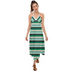 Stripey 14 Halter Tie Back Dress  by anthromahe