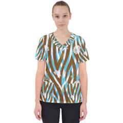 Floral Rivers Women s V-neck Scrub Top