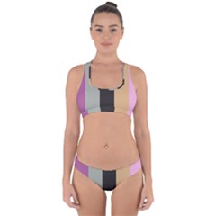 Stripey 16 Cross Back Hipster Bikini Set by anthromahe