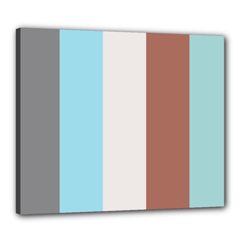 Stripey 17 Canvas 24  X 20  (stretched) by anthromahe