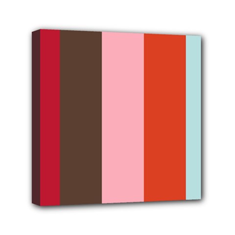 Stripey 19 Mini Canvas 6  X 6  (stretched) by anthromahe