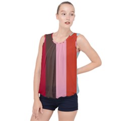 Stripey 19 Bubble Hem Chiffon Tank Top by anthromahe