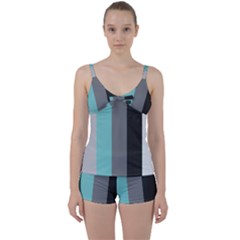 Stripey 20 Tie Front Two Piece Tankini by anthromahe