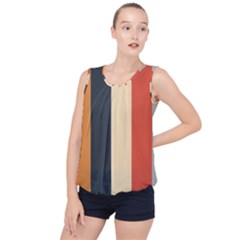 Stripey 22 Bubble Hem Chiffon Tank Top by anthromahe